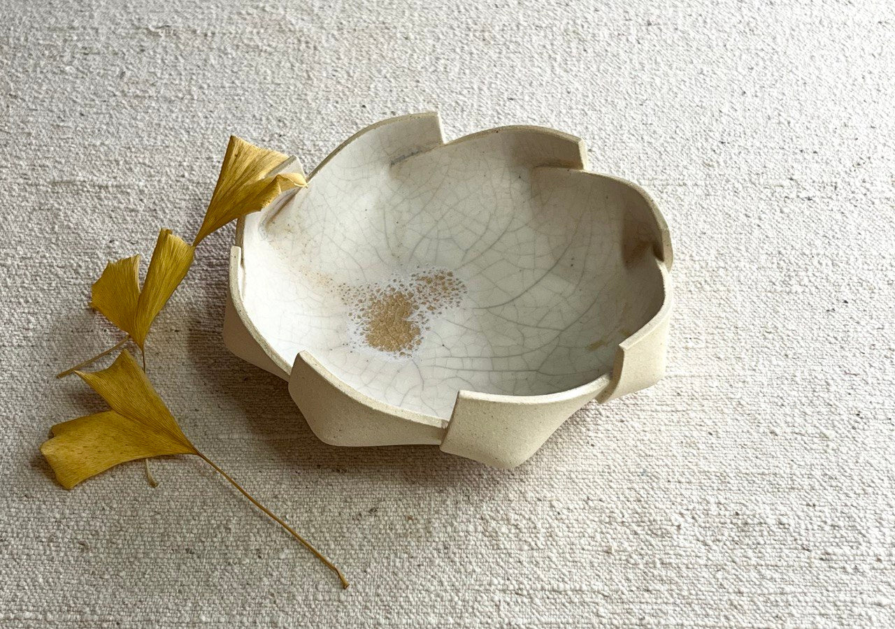 7" White Octagonal Bowl