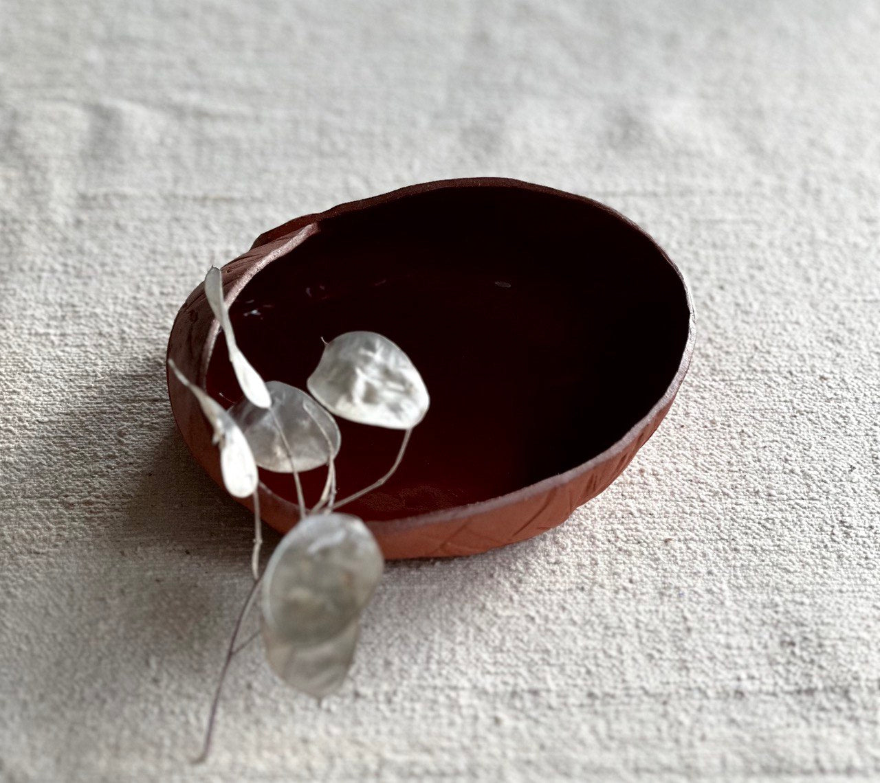 7" Red Textured Conic Bowl