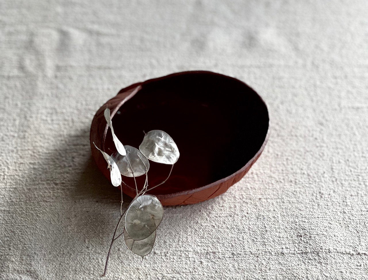 7" Red Textured Conic Bowl