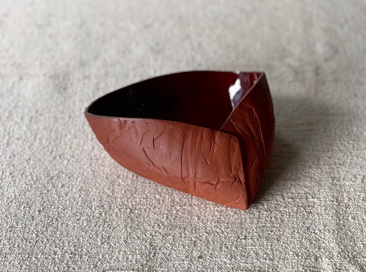 7" Red Textured Conic Bowl