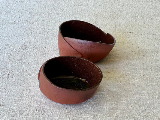 Set of 2 Red Bowls