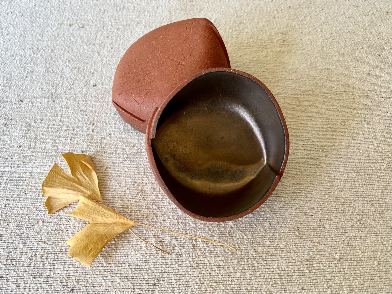 Small Gold and Red Bowl