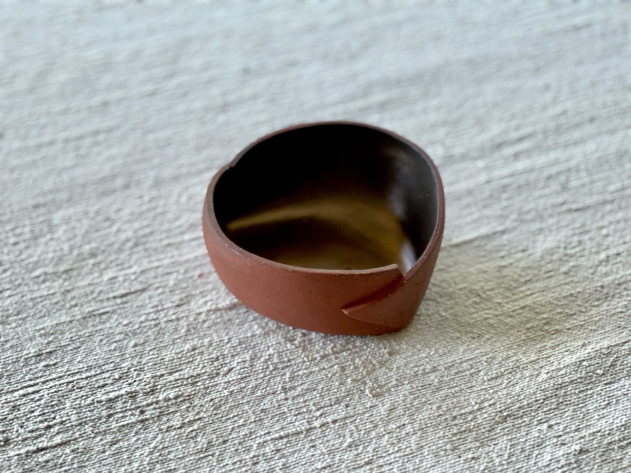 Small Gold and Red Bowl