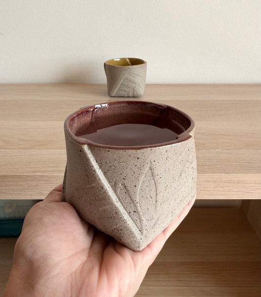 Plum Leafy Tumbler | 8 oz