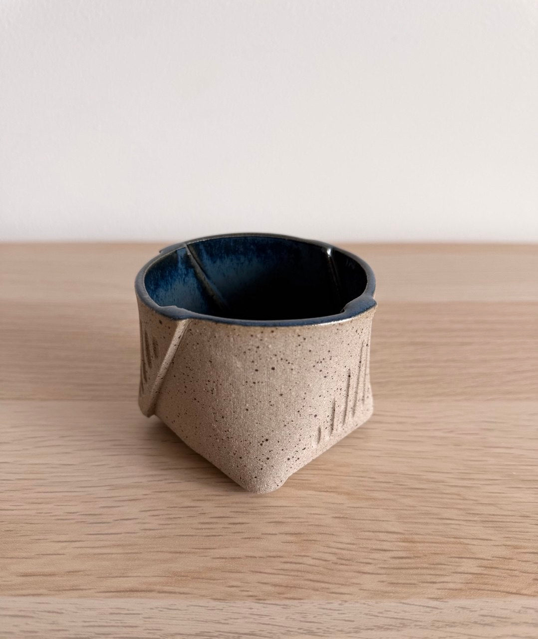 Blue Gray Fluted Tumbler | 8 oz
