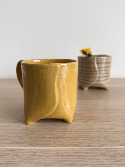 Yellow Mug/ Teacup with Handle| 10oz