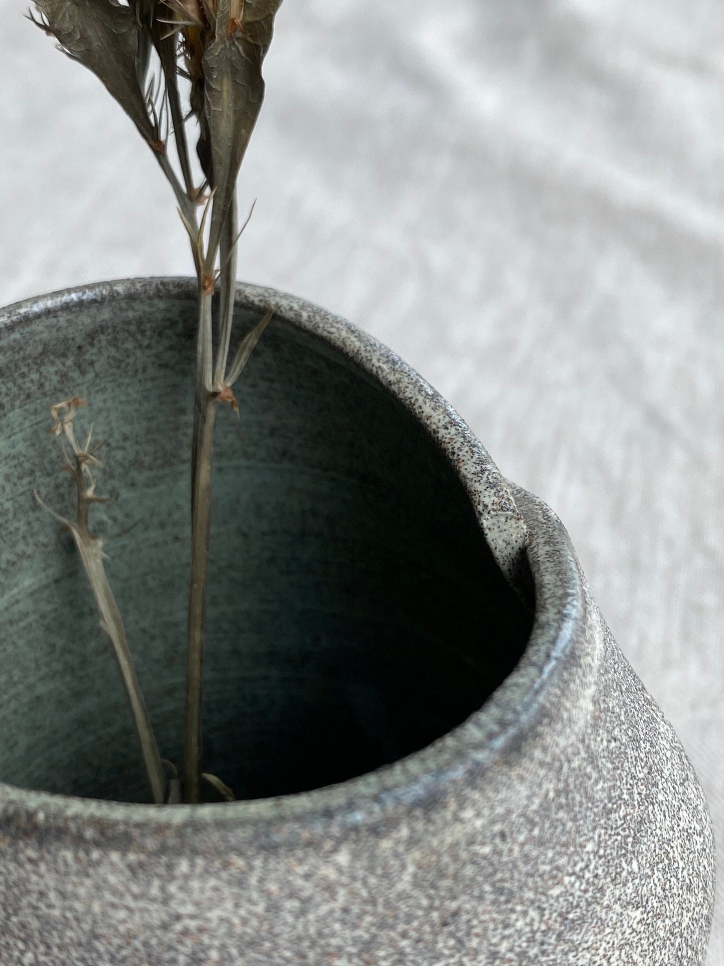 Speckled Grey Bud Vase