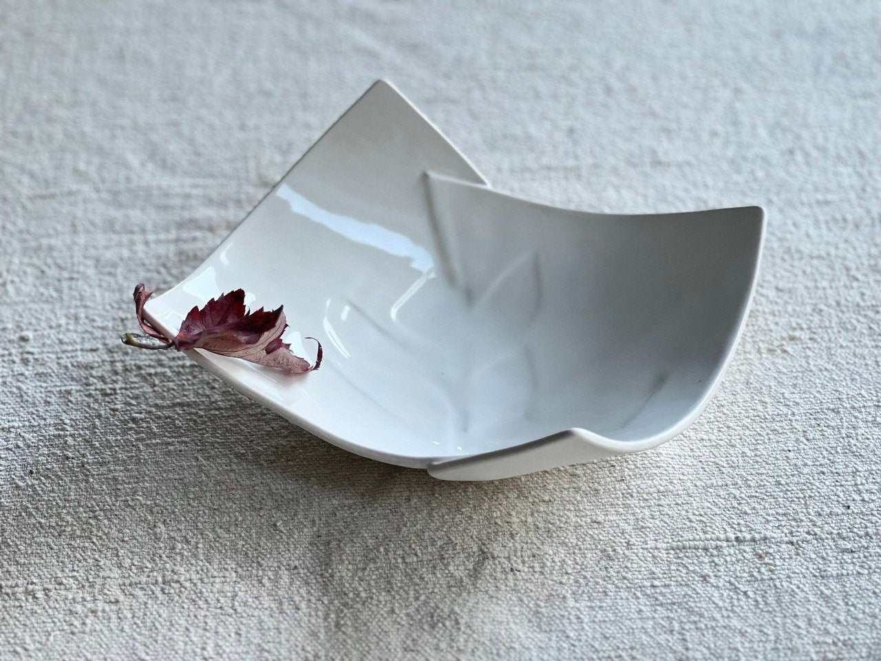 8" Rectangular Contemporary Porcelain Bowl