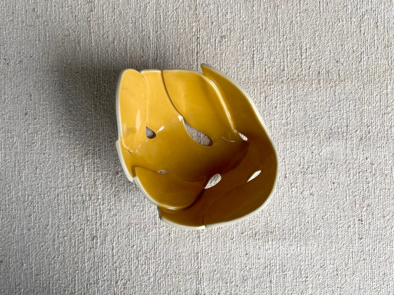 Yellow Contemporary Monstera Bowl