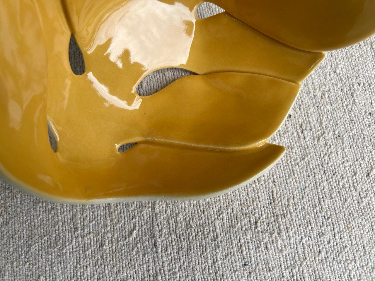 Yellow Contemporary Monstera Bowl