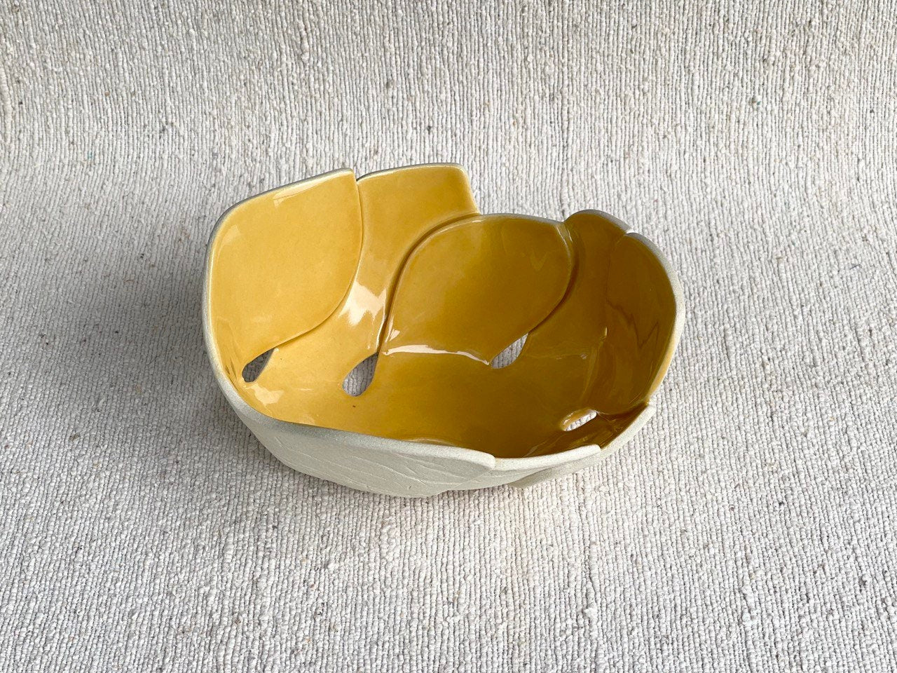 Yellow Contemporary Monstera Bowl